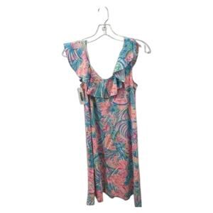 Lilly Pulitzer Alessa Dress XS Multi Tropical Punch Ruffle Swing Vacation Dress